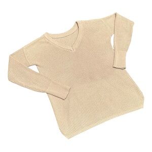 Garage V-Neck Sweater Pastel Pink Medium Stretch Comfy Warm Cozy Preppy Easter